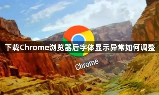下载Chrome浏览器后字体显示异常如何调整1