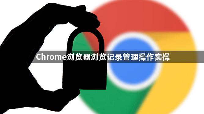 Chrome浏览器浏览记录管理操作实操1