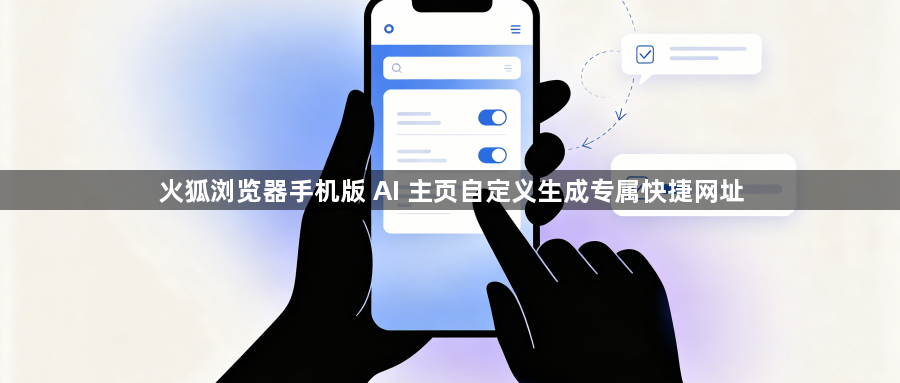 火狐浏览器手机版 AI 主页自定义生成专属快捷网址1