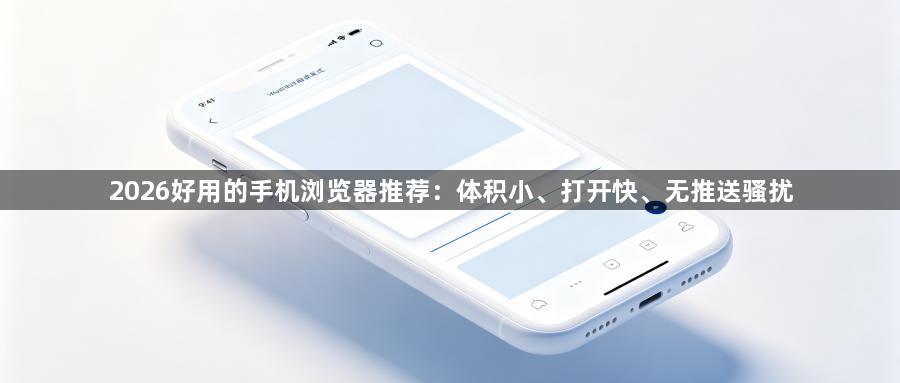 2026好用的手机浏览器推荐:体积小、打开快、无推送骚扰1
