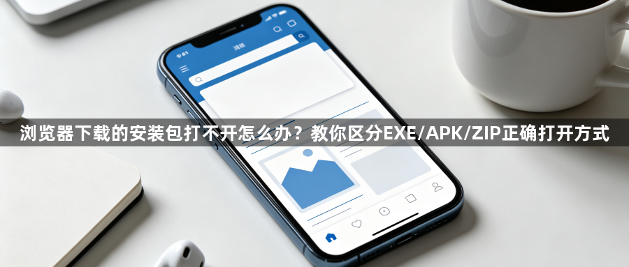 浏览器下载的安装包打不开怎么办?教你区分EXE/APK/ZIP正确打开方式1
