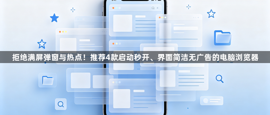 拒绝满屏弹窗与热点!推荐4款启动秒开、界面简洁无广告的电脑浏览器1