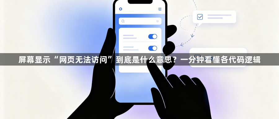 屏幕显示“网页无法访问”到底是什么意思?一分钟看懂各代码逻辑1